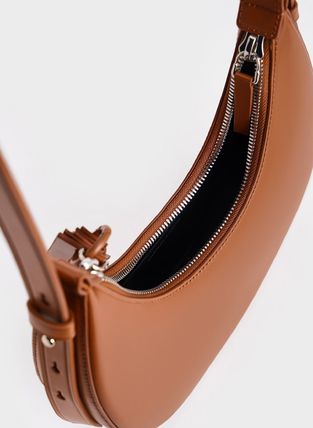 Charles&Keith ハンドバッグ ★CHARLES&KEITH★Cockade Crescent Hobo Bag 半月バック/送料込(15)