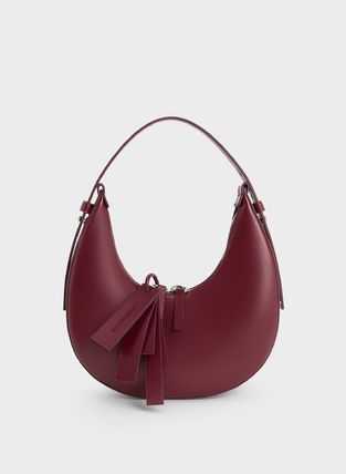 Charles&Keith ハンドバッグ ★CHARLES&KEITH★Cockade Crescent Hobo Bag 半月バック/送料込(16)