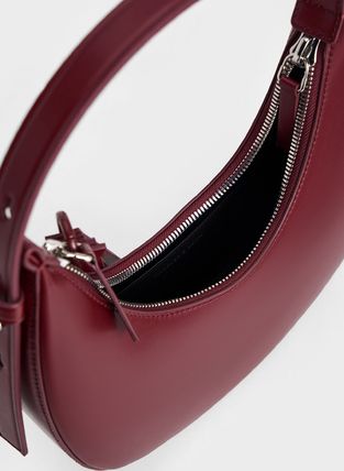 Charles&Keith ハンドバッグ ★CHARLES&KEITH★Cockade Crescent Hobo Bag 半月バック/送料込(18)