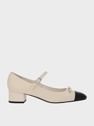 Charles&Keith パンプス ★CHARLES&KEITH★Patent Bow Cap-Toe Mary Jane Pumps/送料込(3)