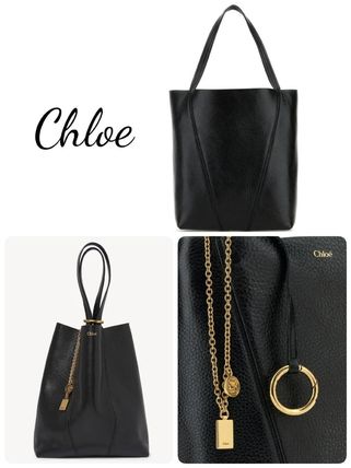 Chloe トートバッグ Chloe クロエ グレインレザー製 Spinトートバッグ(2)