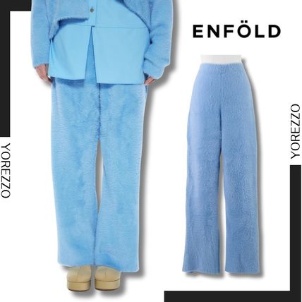 ENFOLD パンツ エンフォルド FEATHER PANTS ライトブルー