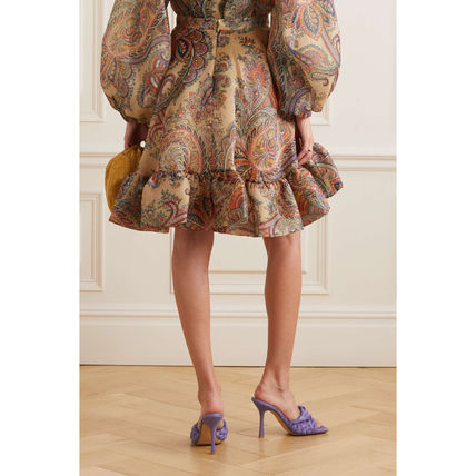 ETRO ミニスカート ETRO アシンメトリー ペイズリー スカート ベージュ(4)