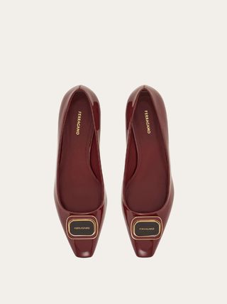 FERRAGAMO パンプス フェラガモ◆直営 オーナメント パンプス 2色 パテントレザー(3)