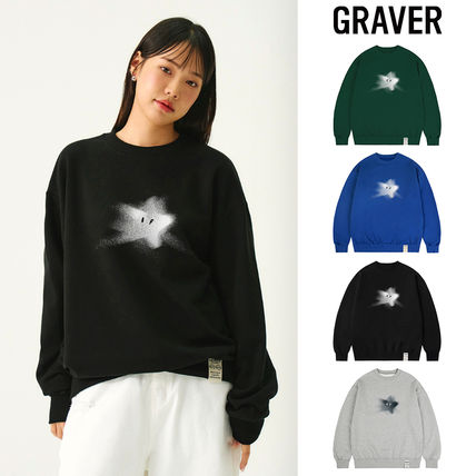 GRAVER スウェット・トレーナー 【GRAVER】24FW★ Blue star Sweatshirt