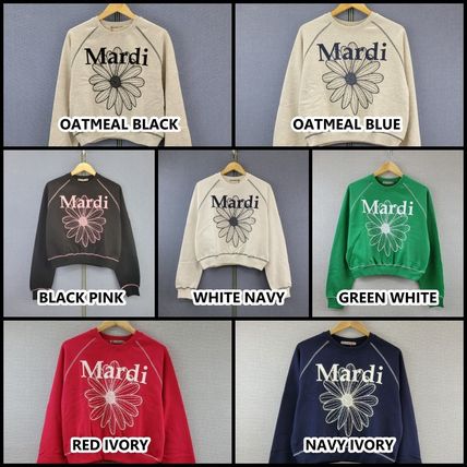 Mardi Mercredi トップスその他 ●Mardi Mercredi●SWEATSHIRT RAGLAN FLOWERMARDI_OATMEAL BL(8)