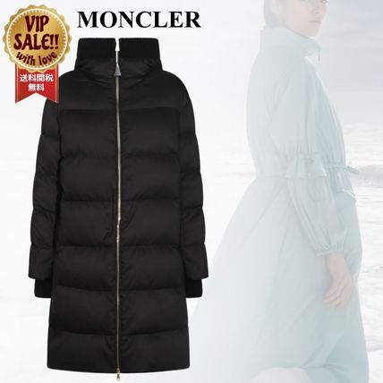 MONCLER ダウンジャケット・コート 【MONCLER】 モンクレール ハイネック ダウンコート ブラック