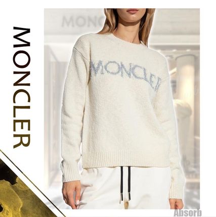 MONCLER ニット・セーター 【24SS NEW】MONCLER_woman / ウール ロゴ セーター / Cream