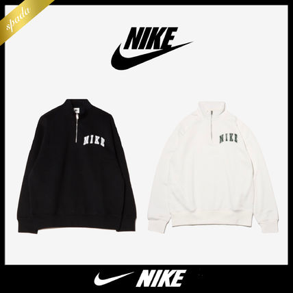 Nike スウェット・トレーナー 【NIKE】2カラー ロゴ ハーフジップ スウェット / 送料無料