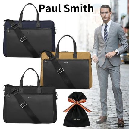 Paul Smith ビジネスバッグ・アタッシュケース ◆国内発送◆【Paul Smith】ナイロン　トリム ブリーフケース