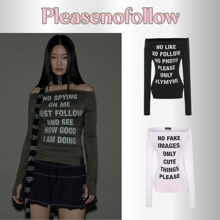 Pleasenofollow Tシャツ・カットソー [pleasenofollow] ★ Kacy Lettering Long Sleeveless Top