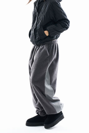 Raucohouse パンツ 【Raucohouse】Two-tone panel fleece jogger pants(3)