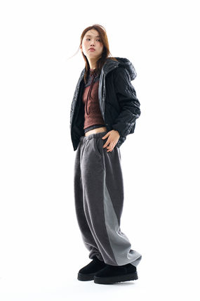 Raucohouse パンツ 【Raucohouse】Two-tone panel fleece jogger pants(11)