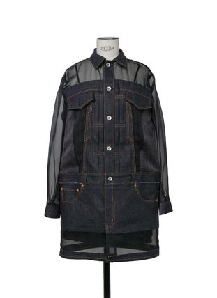 sacai ワンピース 大人気【sacai】サカイ デニム ミックス ドレス(2)