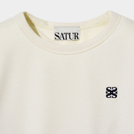 SATUR Tシャツ・カットソー ★2024SS新作★SATUR★(W) Essential Basic Logo T-Shirt(13)