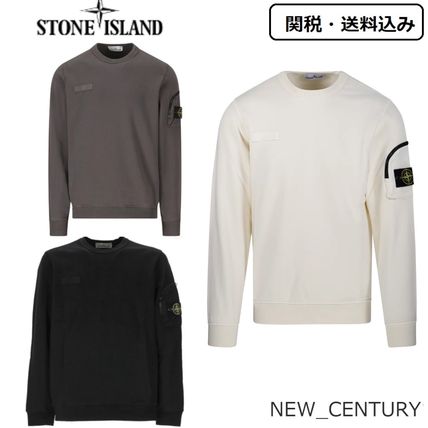 STONE ISLAND スウェット・トレーナー 新作♪STONE ISLANDクルーネックスウェットファスナー付ポケット(3)