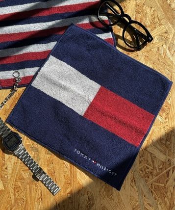 Tommy Hilfiger ハンカチ 【TOMMY HILFIGER】ブランド ロゴ 配色 コットン ハンカチ(14)