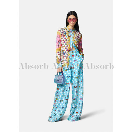 VERSACE ブラウス・シャツ 【23SS NEW】VERSACE_women / バタフライ シルク長袖シャツ /2色(11)