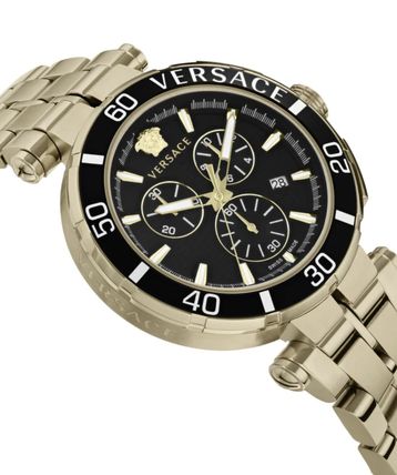 VERSACE アナログ時計 【男女兼用】 VERSACE ヴェルサーチ グレカクロノウォッチ 45mm(5)