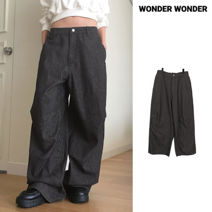 WONDER WONDER デニム・ジーパン 【WONDER WONDER】24FW★ [MADE] Stripe Balloon Fit Denim PT