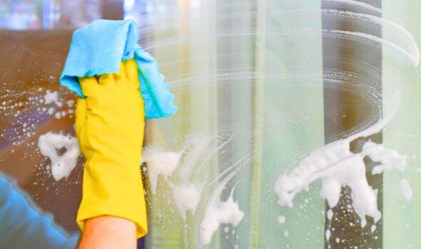 how to clean shower glass stains limescale