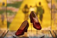 judy garland red slippers wizard oz auction price tag