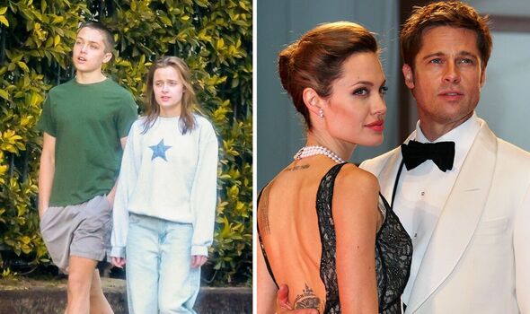 brad pitt angelina jolie twins spitting image la outing pictures