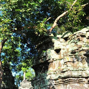 アンコールトムにある小規模なピラミッド型遺跡