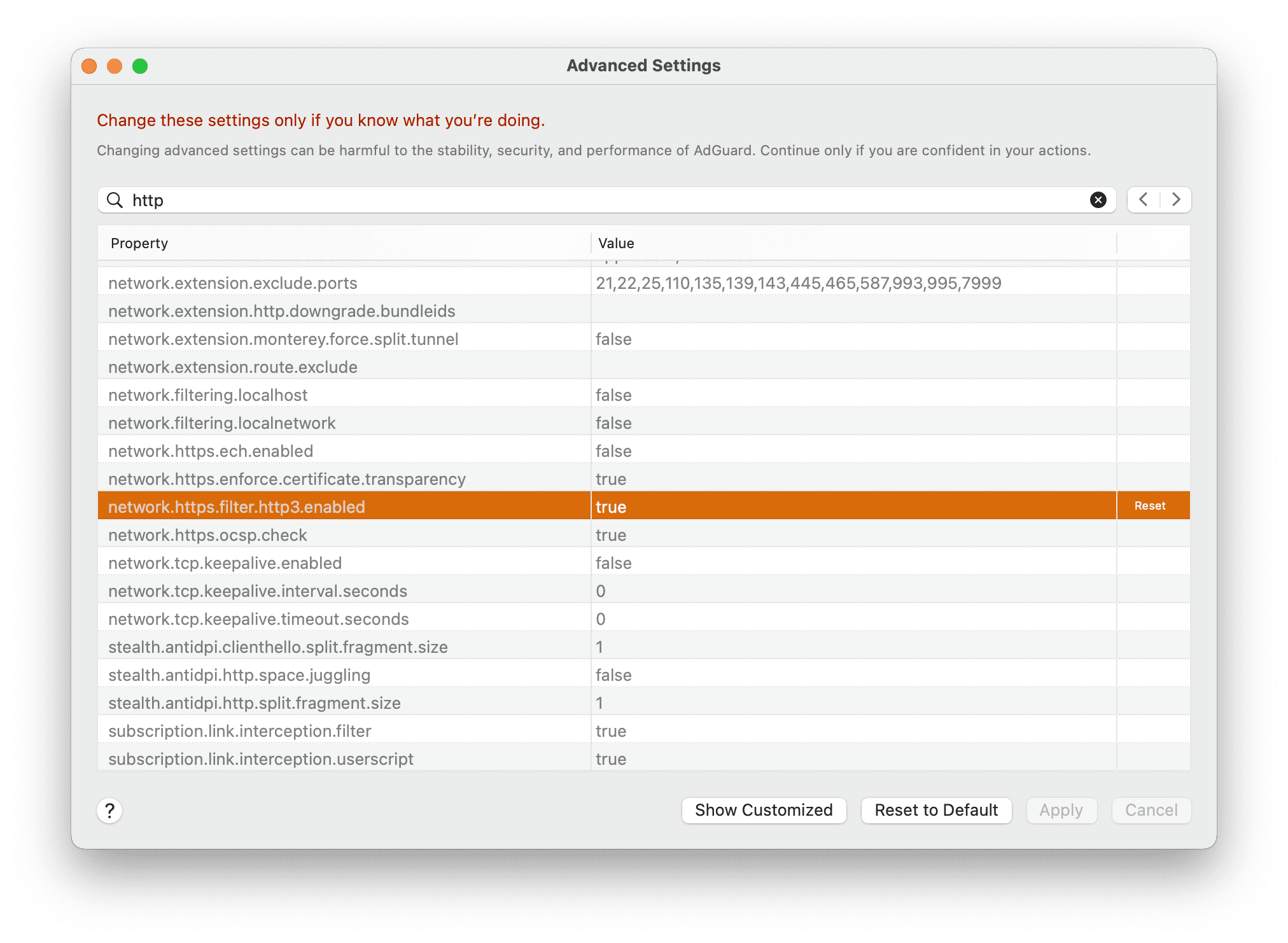 HTTP/3 support *mobile border