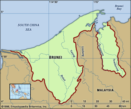 Physical features of Brunei