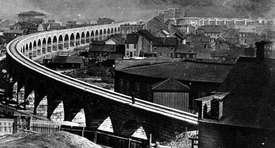 Railroad bridge over the Ohio River