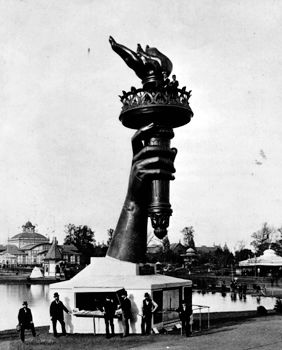 Statue of Liberty torch at the 1876 Philadelphia International Exhibition