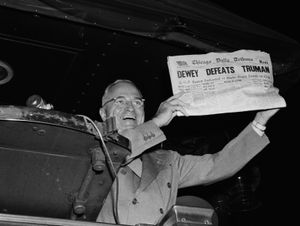 “Dewey Defeats Truman” headline