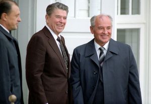 Mikhail Gorbachev and Ronald Reagan