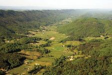 Ridge-and-valley topography