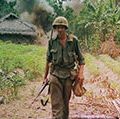 Vietnam War. Operation Georgia. U.S. Marines bombing bunkers and tunnels used by the Viet Cong. May 6, 1966