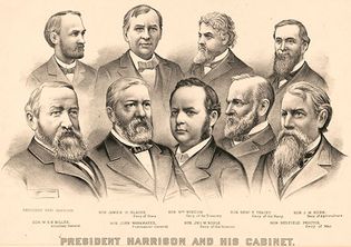 Cabient of Benjamin Harrison