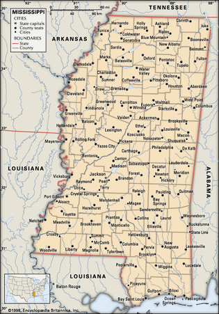 map of Mississippi