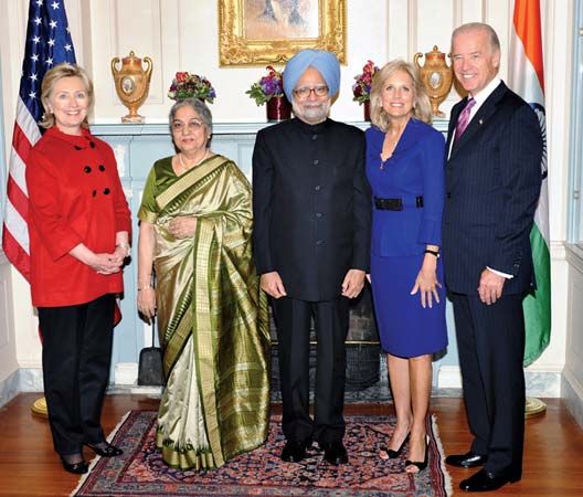 U.S. Vice Pres. Joe Biden with Indian Prime Minister Manmohan Singh