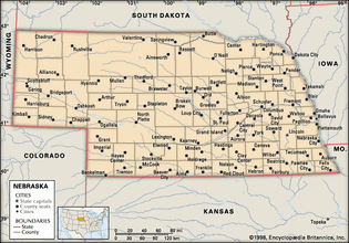 map of Nebraska