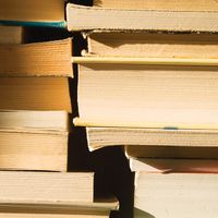 Close up of books. Stack of books, pile of books, literature, reading. Homepage 2010, arts and entertainment, history and society