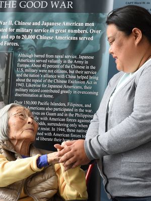 Susan Ahn Cuddy at the U.S. Navy Seabee Museum