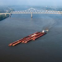 Mississippi River: barge