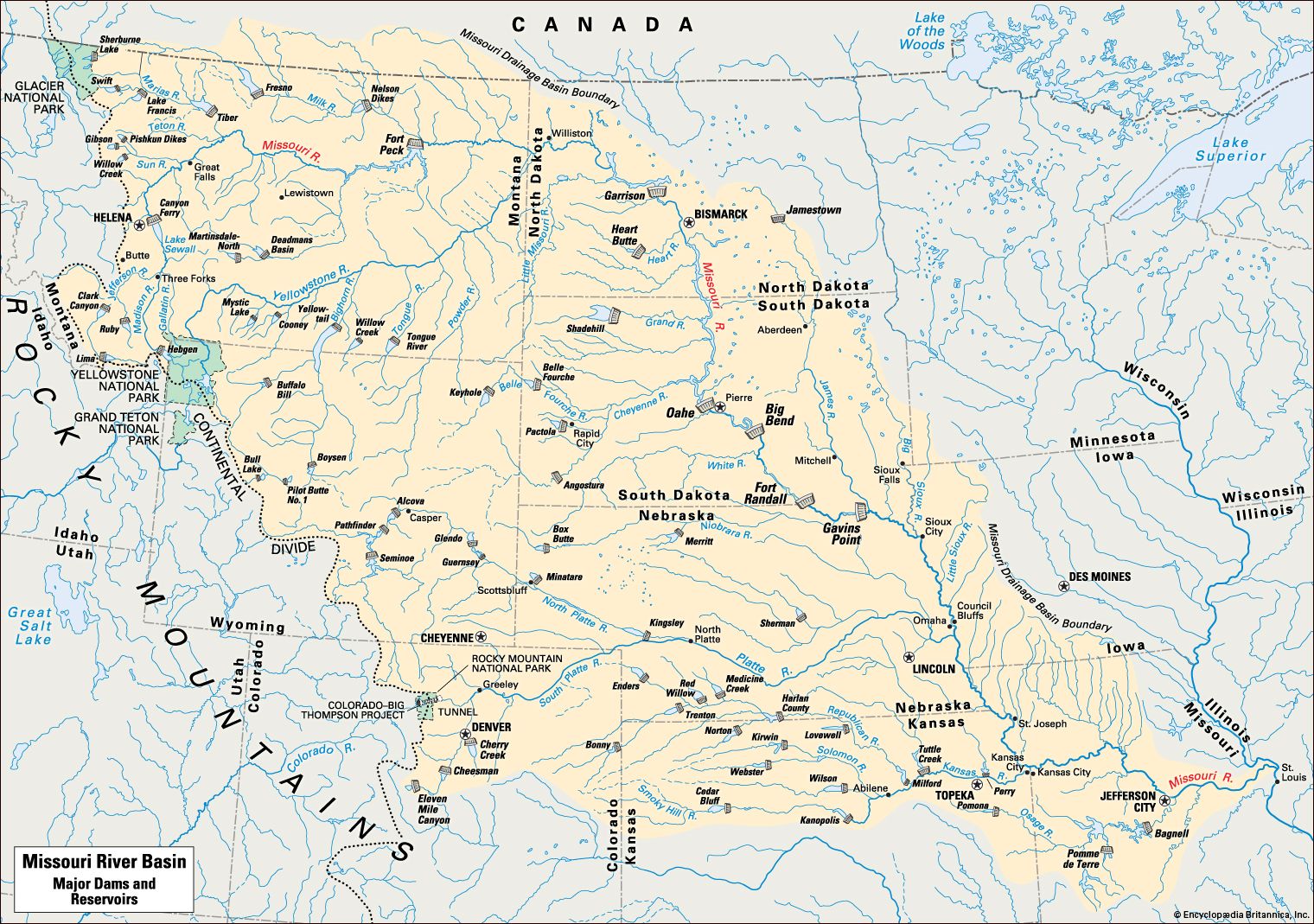 Missouri River basin.