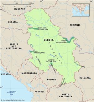 Serbia, map