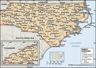 map of North Carolina