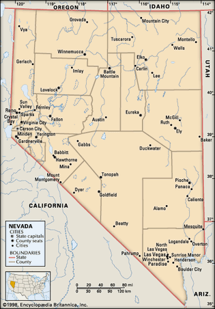 map of Nevada