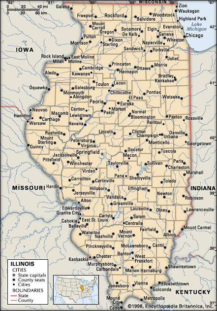 Illinois state map