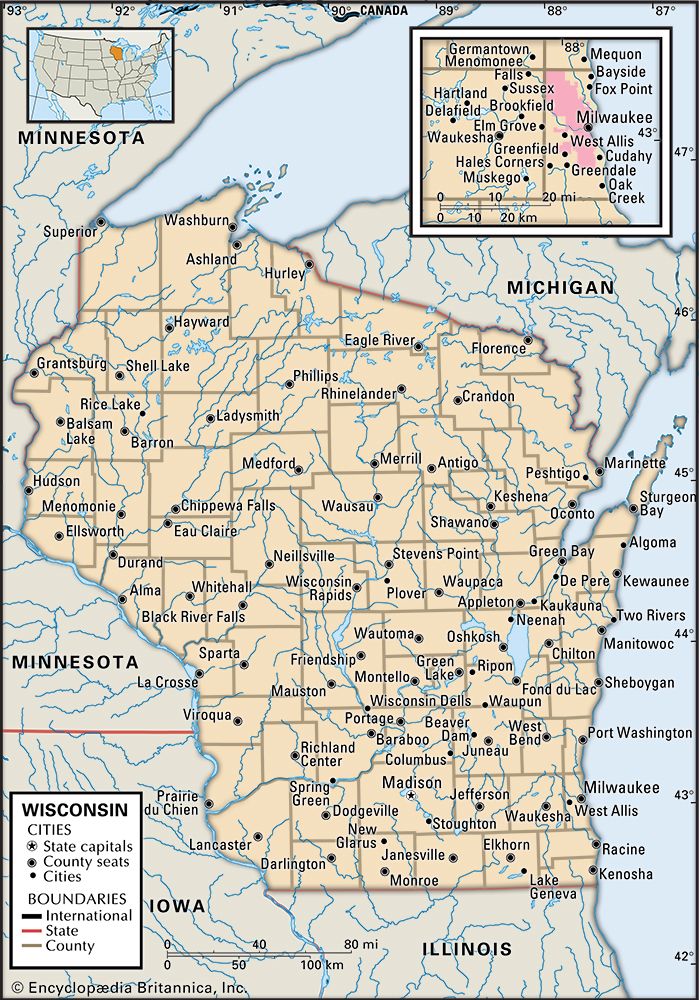 map of Wisconsin