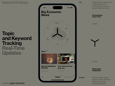 AI News book branding dashboard design fashion illustration interface ios mobile news slide ui web